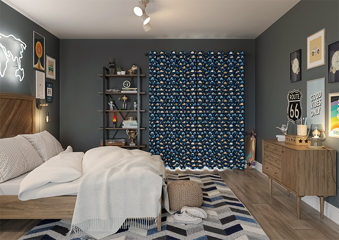 Roadtrip, Navy Blue - Made to Measure Curtains - Image 15